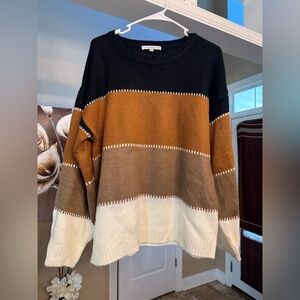 Earthtone Colorblock Sweater